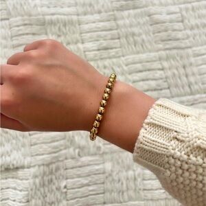 Gold Beaded adjustable Bracelet
